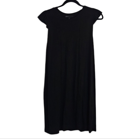 Gibson x Hi Sugarplum! Black Ruffle Racerback Sleeveless Soft Dress size Large - Picture 1 of 9